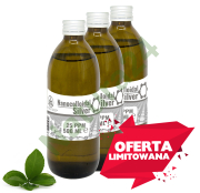 OFERTA LIMITOWANA! 3x Srebro - nanokoloid srebra 25 ppm 500ml