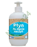 Płyn do mycia naczyń z naturalnych orzechów piorących MIĘTOWY 500g butelka okrągła z pompką