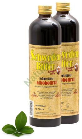Bezalk. Oryginalne zioła szwedzkie (Nalewka) bez alkoholu 2 szt 500ml -20% 